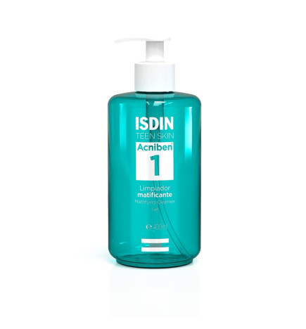 ISDIN ACNIBEN 1 Gel Nettoyant – Peaux Grasses & Acnéiques – 400ML