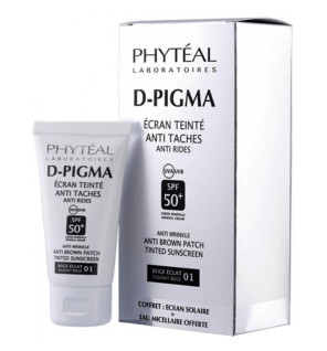PHYTEAL D-PIGMA Écran Teinté Beige Éclat SPF50+ + Eau Micellaire Offerte