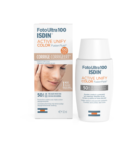 ISDIN Active Unify Color SPF 50 – Fluide teinté dépigmentant 50 ml