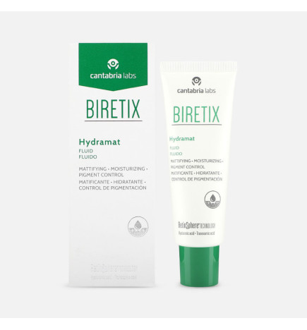 Biretix Hydramat Fluid 50ml – Hydratant Matifiant Peau Grasse | Cantabria Labs