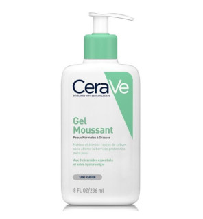 : CeraVe Gel Moussant Nettoyant 236 ml – Nettoyant Visage & Corps Peaux Normales à Grasses