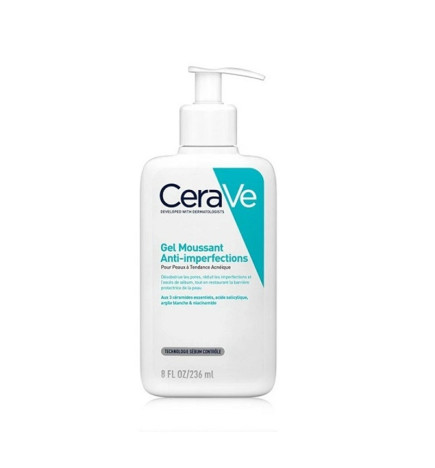 : CeraVe Gel Moussant Anti-Imperfections 236 ml – Nettoyant Peaux à Tendance Acnéique