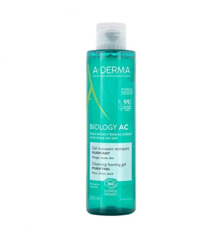 A-DERMA BIOLOGY AC GEL MOUSSANT NETTOYANT 200ML