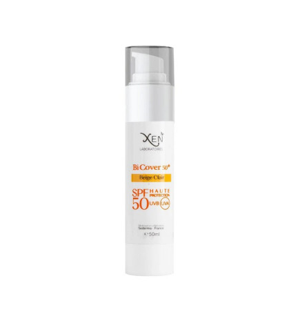 XEN Bi Cover Écran Teinté SPF50+ 50 ml | Protection Solaire Teintée Beige Clair