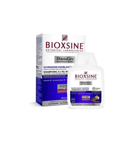 BIOXCIN Shampooing à l'Ail Noir 300 ml | Anti-Chute Naturel & Fortifiant