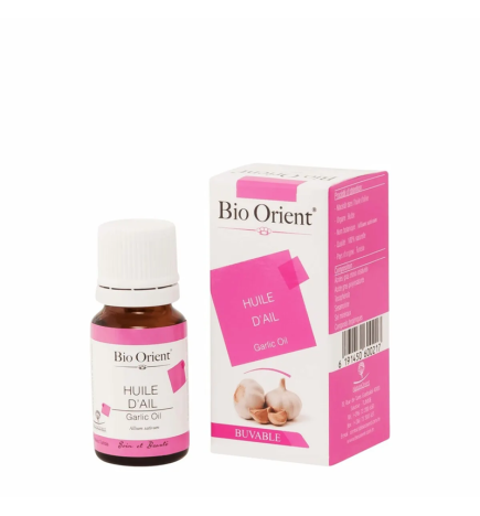 BIO ORIENT Huile d'ail buvable – 10ml | Santé cardiovasculaire & immunité