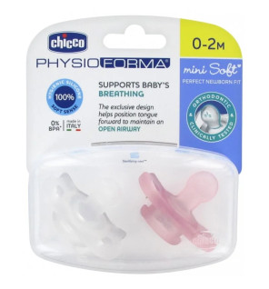 CHICCO Mini Soft 0–2M | Sucette Silicone Nouveau-né