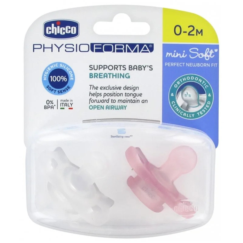 CHICCO SUCETTE MINI SOFT 0-2M CHICCO SUCETTE MINI SOFT 0-2M