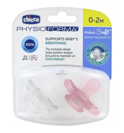 CHICCO Mini Soft 0–2M | Sucette Silicone Nouveau-né