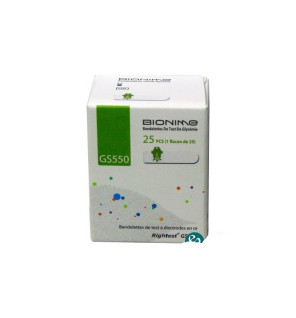 Bionime Bandelettes GS550/GT333 – boîte de 25 test strips