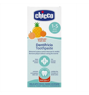 Chicco Dentifrice Fruit Mix 1‑5 ans – Fluor 1000 ppm & Xylitol