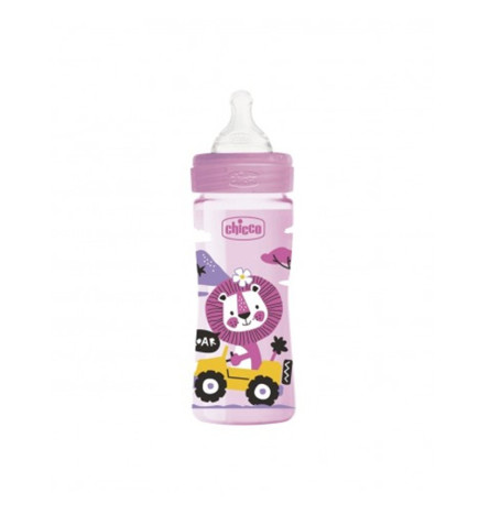 Chicco Natural Feeling Biberon 250 ml plastique rose – Anti‑colique