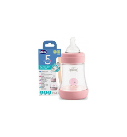 Chicco Perfect 5 150 ml Rose – Biberon Anti-Colique | Chicco Tunisie