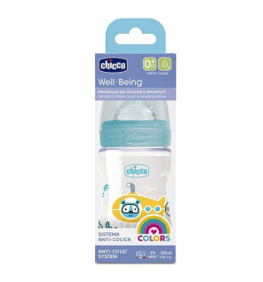 Biberon Chicco Plastique 150 ml Garçon - Anti-Colique | Bébé Tunisie